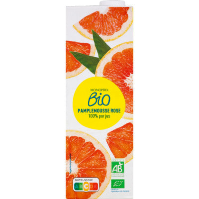 Monoprix Jus Pamplemousse Rose bio 1L Monoprix Jus Pamplemousse Rose bio 1L