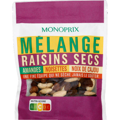 Monoprix mélange fruits secs 125g Monoprix mélange fruits secs 125g