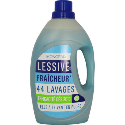 Monoprix Lessive Liquide Fraîcheur 2,2L Monoprix Lessive Liquide Fraîcheur 2,2L