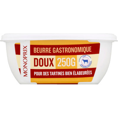 Monoprix Beurre Gastronomique Doux 250g Monoprix Beurre Gastronomique Doux 250g