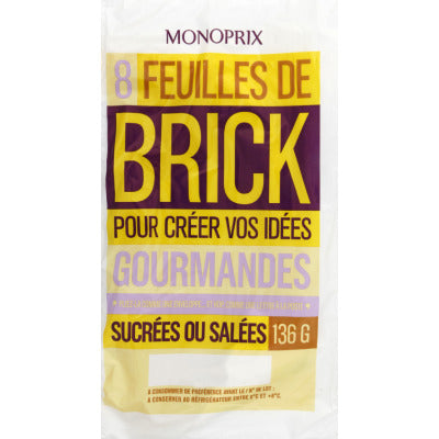 Monoprix Feuilles De Brick Feuilles x8 136g Monoprix Feuilles De Brick Feuilles x8 136g