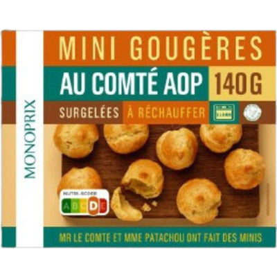 Monoprix Mini gougères au comté aop 140g Monoprix mini gougères au comté aop 140g