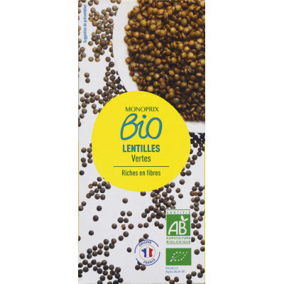 Monoprix Bio Lentilles vertes 500g Monoprix Bio Lentilles vertes 500g
