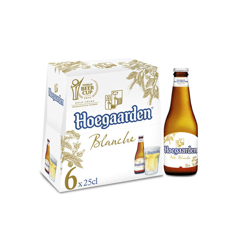Hoegaarden bière blanche aux épices pack 6x25cl Hoegaarden bière blanche aux épices pack 6x25cl