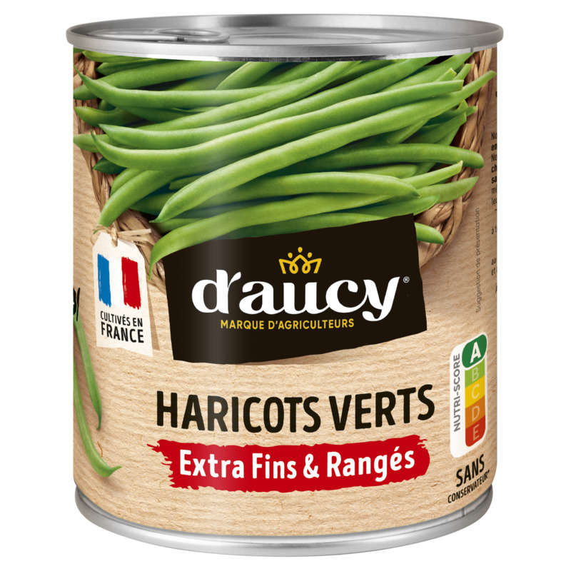 D'Aucy Haricots Verts Extra Fins & Rangés 440G D'Aucy Haricots Verts Extra Fins & Rangés 440G