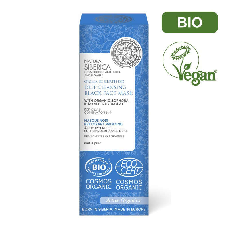 Natura Siberica Masque Noir Visage Bio Nettoyant Profond Peaux Mixtes Ou Grasses Au Sophora De Khakassie, 75Ml 75Ml Natura Siberica Masque Noir Visage Bio Nettoyant Profond Peaux Mixtes Ou Grasses Au Sophora De Khakassie, 75Ml 75Ml