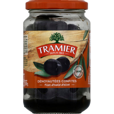 Tramier Olives Noires Confites Dénoyautées 150G