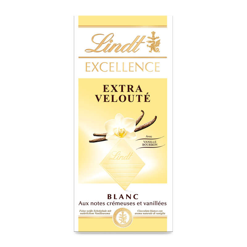 Lindt Excellence Chocolat Blanc Extra Velouté À La Vanille Bourbon 100g