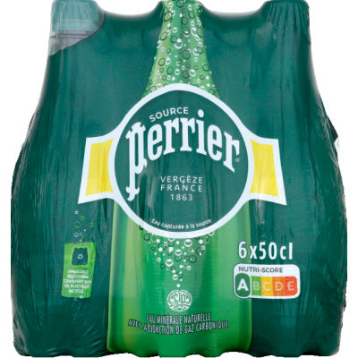 Perrier Eau Minérale Naturelle Gazeuse 6x50cl