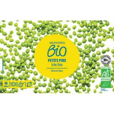 Monoprix Bio petits pois très fins 600g