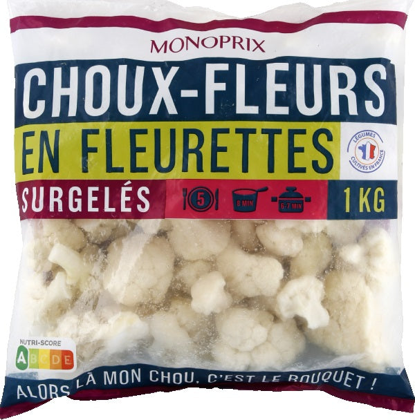 Monoprix Choux-Fleurs en Fleurette surgelés 1kg