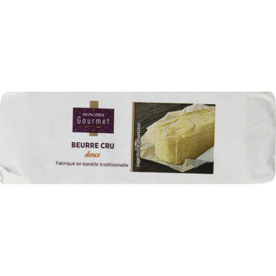 Monoprix Gourmet beurre cru doux 250g