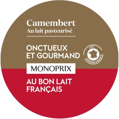 Monoprix camembert 45% au lait pasteurisé 250g