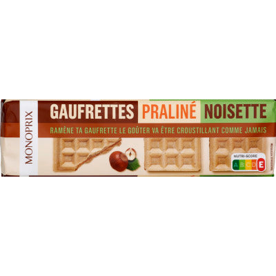 Monoprix Gaufrettes Praliné Noisette 110g