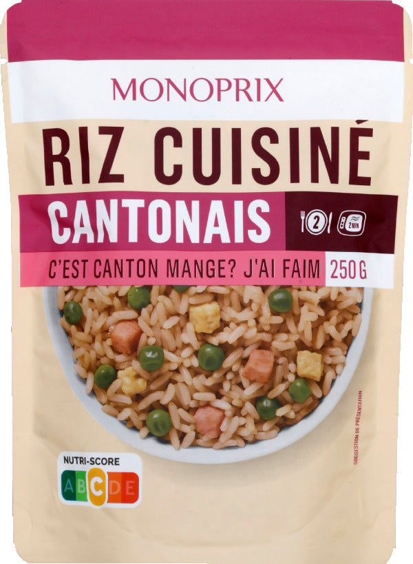Monoprix Riz Cuisiné Cantonnais 250g