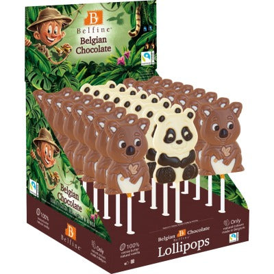 Belfine Sucette Animaux en chocolat 25g