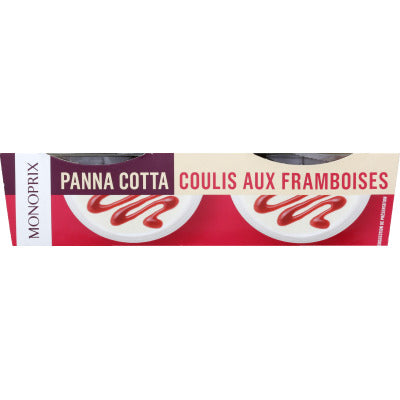 Monoprix Panna Cotta Coulis Au Framboises 2x120g