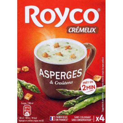 Royco Soupe à la crème d'asperges & croûtons 4x15,0g