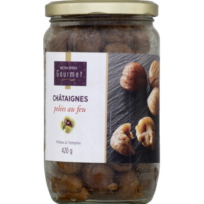 Monoprix Gourmet Châtaignes entières pelées au feu 420g