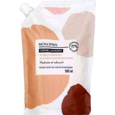 Monoprix Crème Lavante Argan Hydrate & Adoucit 500ml