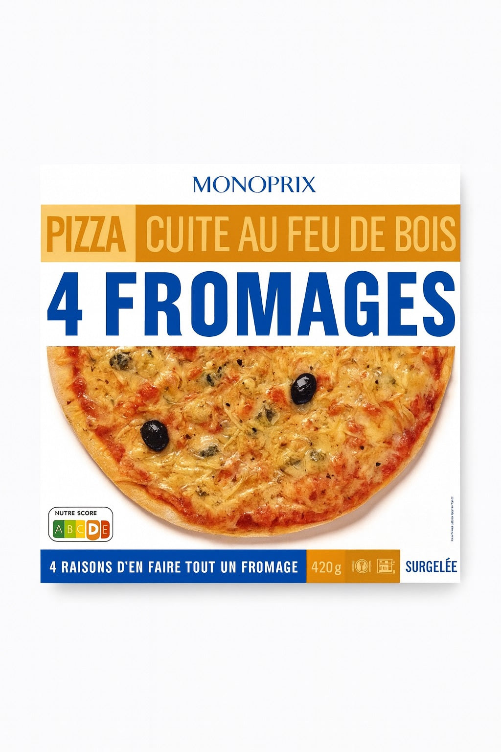 Monoprix Pizza 4 fromages 420g