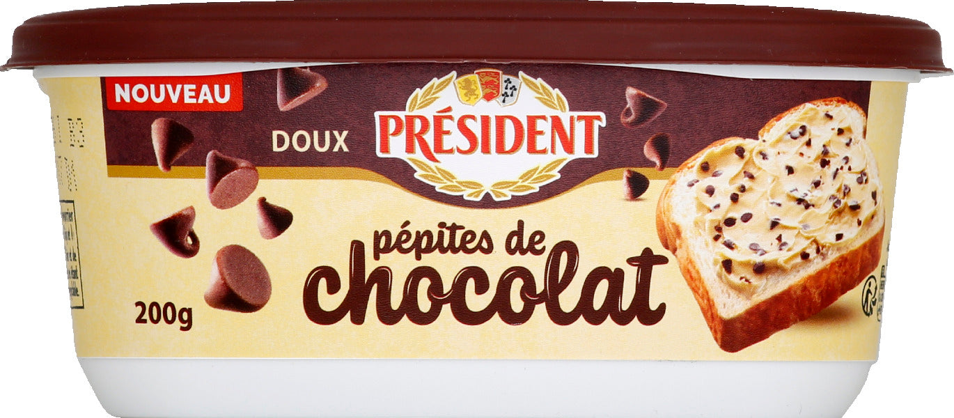 Président Beurre Doux aux Pépites de Chocolat 200g