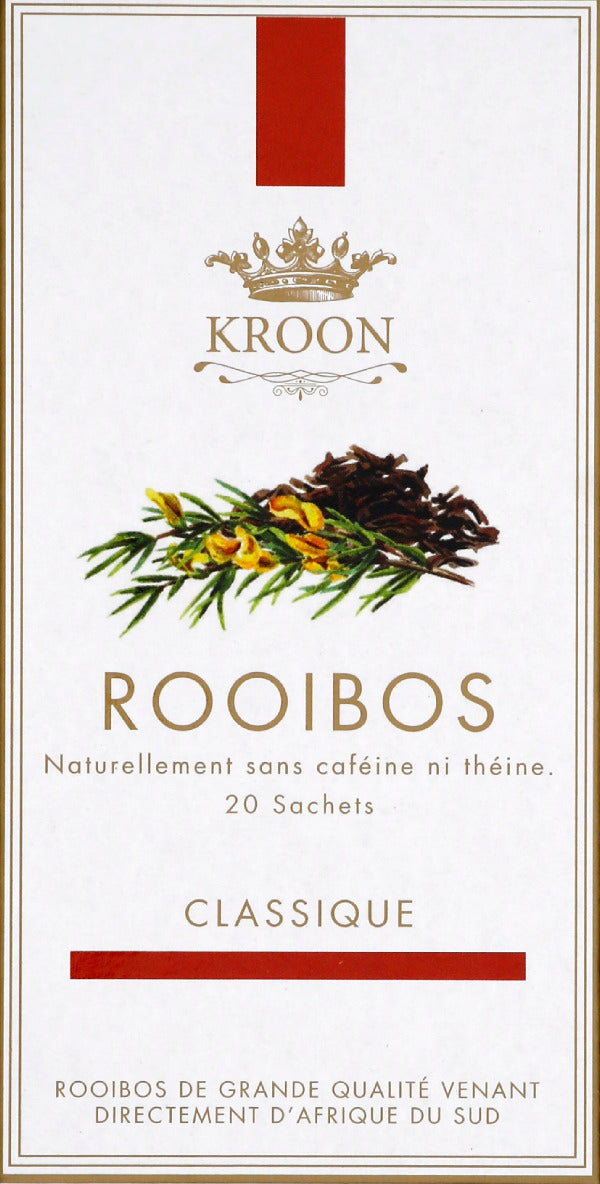 kroon Rooibos Nature Naturellement sans caféine & Théine en Sachet x20