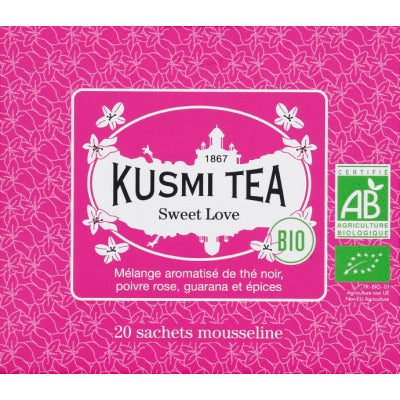 Kusmi Tea, Sweet Love Bio X20 Sachets Mousseline 40G