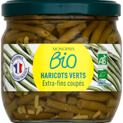 Monoprix Bio Haricots Verts Extra-Fins Coupés 185g