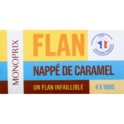 Monoprix Flan nappé de caramel 4 x 100g