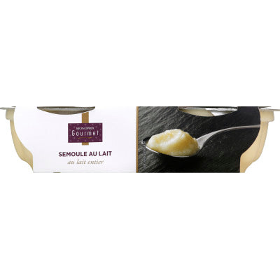 Monoprix Gourmet Semoule au lait entier façon grand mère 2x140g