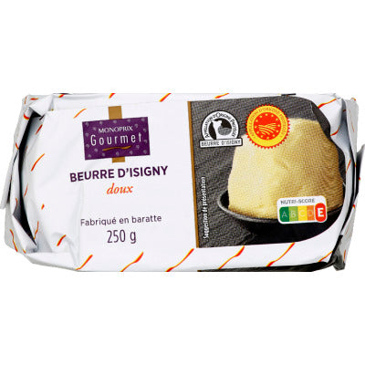 Monoprix Gourmet beurre d'Isigny doux 250g