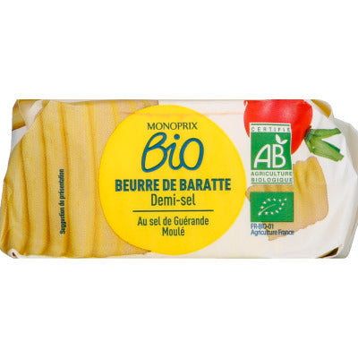 Monoprix Bio beurre moule demi-sel 250g