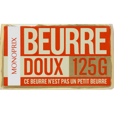 Monoprix beurre doux 125g