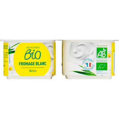 Monoprix Bio Fromage Blanc 3,2% 4x100g