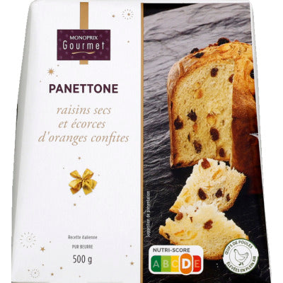 Monoprix Gourmet Panettone Raisins Secs Écorcés D'Orange 500G