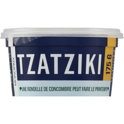 Monoprix Tzatziki,préparation à base de fromage blanc et de concombre 175 g