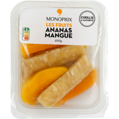 Monoprix ananas mangue cueillis à maturité 250g