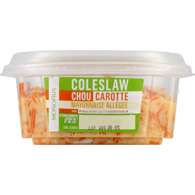 Monoprix Coleslaw Chou Carottes Mayonnaise Allégée 300g