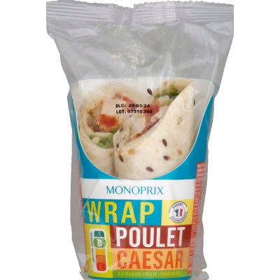 Monoprix Wrap poulet Caesar 180g