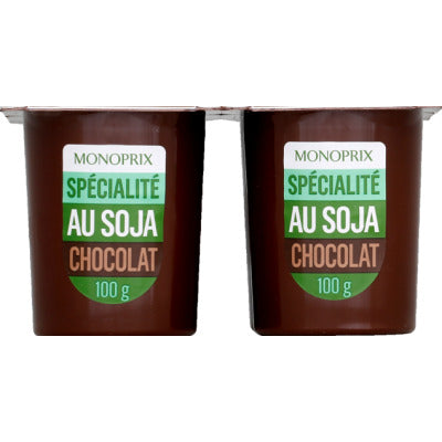 Monoprix Dessert Spécialité Soja Au Chocolat 4X100G