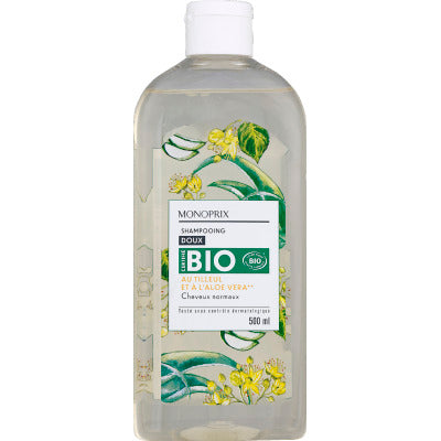 Monoprix Bio Shampooing Doux Tilleul Aloe Vera 500Ml