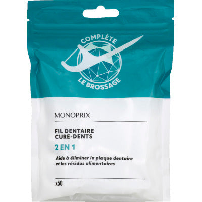 Monoprix Fil Dentaire 2En1 x50