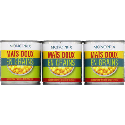 Monoprix Maïs Doux En Grains 3X140G