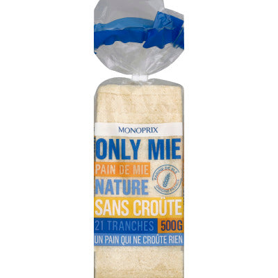 Monoprix Pain De Mie Sans Croûte 500G