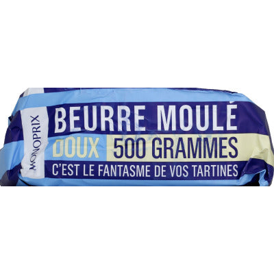 Monoprix beurre moulé doux 500g