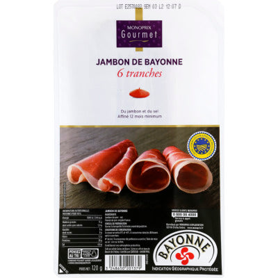 Monoprix Gourmet Jambon De Bayonne 120G