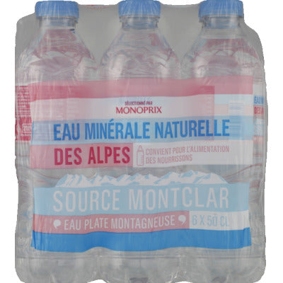 Monoprix Eau minérale des Alpes 6x50cl