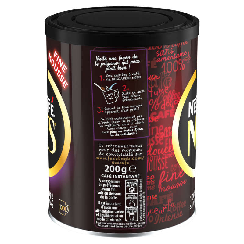 Nescafé Nes Café soluble fine mousse sans amertume 200g