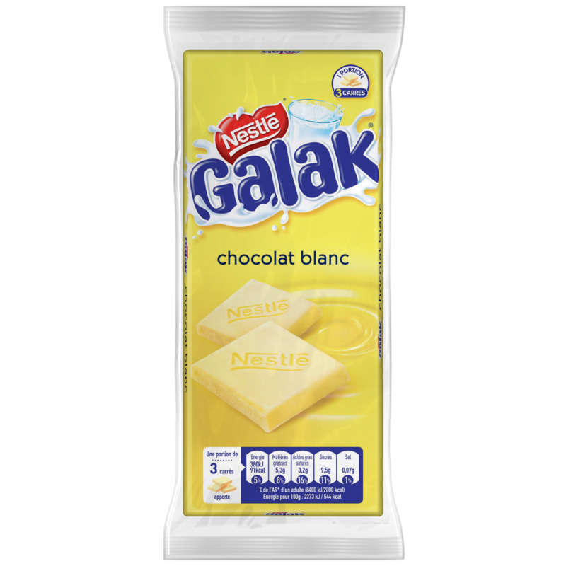 Galak Tablette Chocolat Blanc 2x100g